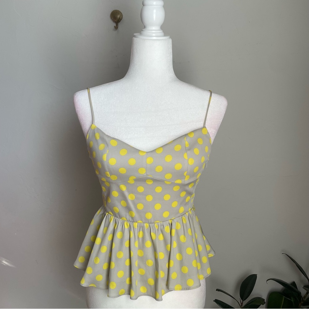 Zara Yellow Polka Dot Camisole